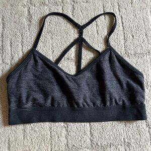 Aeropostale medium support heather grey sports bra